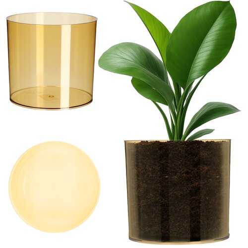 KADAX Okrogel cvetlični lonec Plastika 12,5 cm Oranžen, (5000353618) Slike