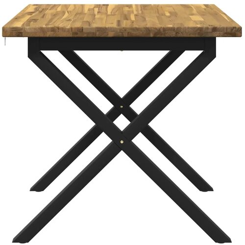  Kvadratni blagovaonski stol 70 x 70 x 75 cm Čvrsto drvo akacije - Izbijeljena i crna 70 x 70 x 75 cm Četvrtasto Slike