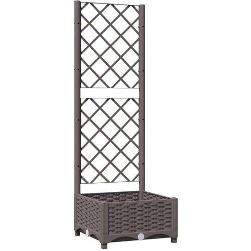  Sadilica s re&amp;scaron;etkom smeđa 40 x 40 x 121 5 cm PP Slike