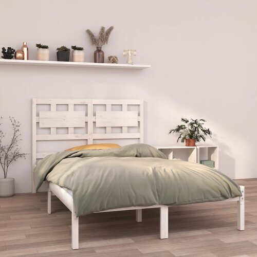 Furnova Posteljni okvir bel iz trdnega lesa 140x190 cm, (21934258) Slike