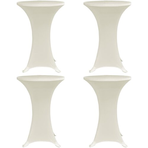  Za stol za stajanje &amp;Oslash; 80 cm krem rastezljiva 4 kom Slike