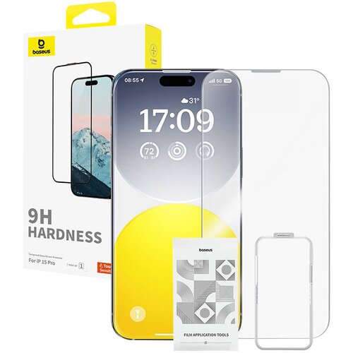 Baseus 0,3 mm Diamond kaljeno steklo za iPhone 15Pro, (20833614) Slike