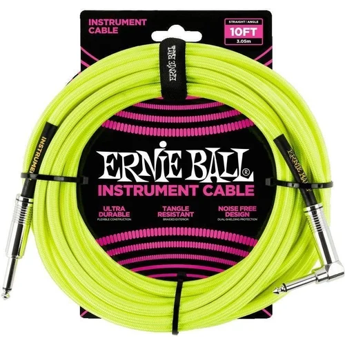 Ernie Ball P06080-EB Žuta 3 m Ravni - Kutni