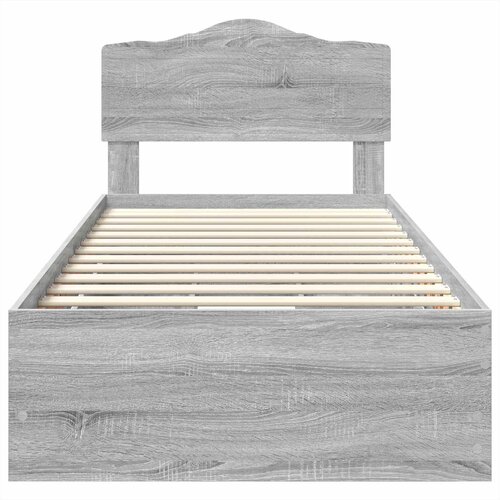  Krevetna konstrukcija Siva Sonoma 100 x 200 cm Inženjersko Drvo 206 x 102 x 90 cm Slike