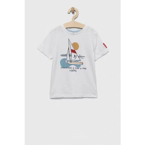 Birba&Trybeyond Otroška bombažna kratka majica bela barva