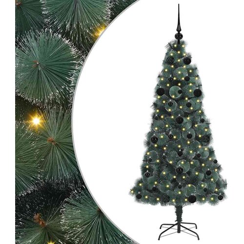vidaXL Umjetno predne&scaron;eno božično drevo s setom krogel Zelena 150 cm, (5000066005) Cene
