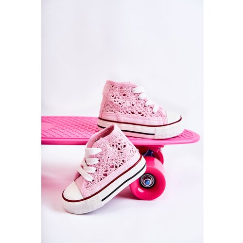 Kesi Dětské vysoké tenisky Pink Mona Cene