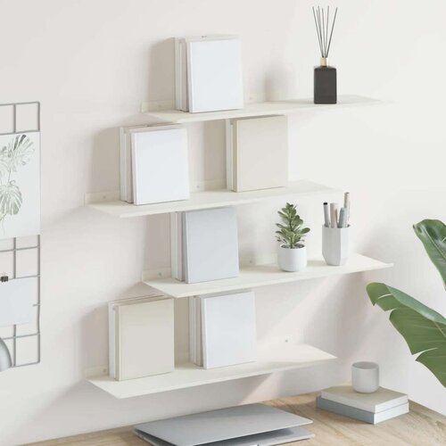  Polica na zidu s policom Zidne 4 pcs Bijelo 60 x 18 x 2 5 cm - Bijelo 60 x 18 cm 4 Cijene