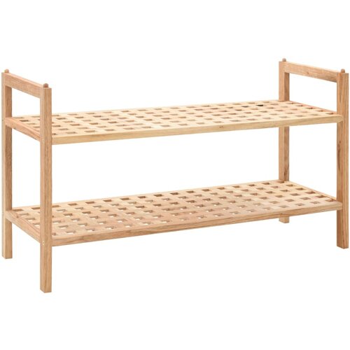 VidaXL Stojalo za čevlje iz trdne orehovine 69x26x40 cm Slike