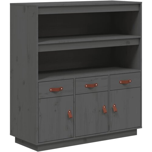 Maison Chic Visoka omara - Komoda - Predalnik siva 100x40x108,5 cm trdna borovina, (21721633) Slike