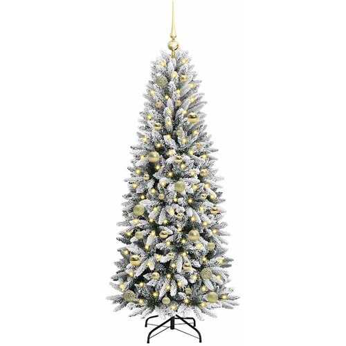  Umjetno božićno drvce Bijela 150 cm PVC, plastika, čelik i PE Slike