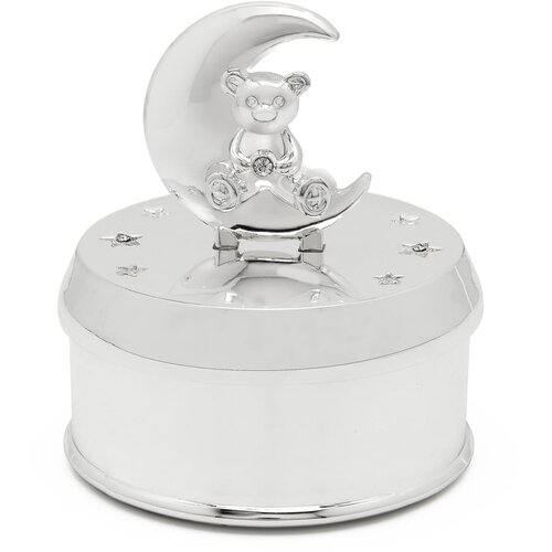 Zilverstad Metalna glazbena &scaron;krinjica u sjajno srebrnoj boji &oslash; 7x8 cm Bear and Moon &ndash; Cijene