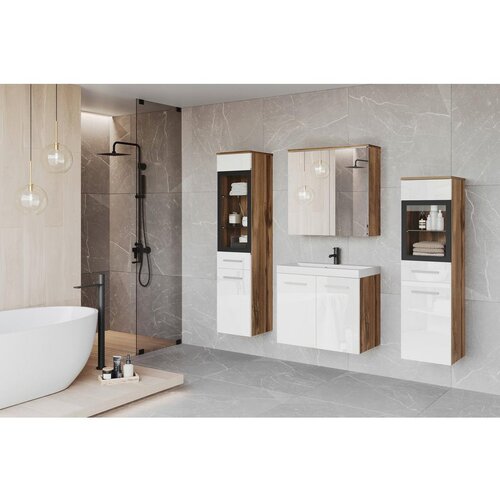 P &amp;amp; B kopalnica madrit, bela, barva hrasta, led, 5-Delno Slike