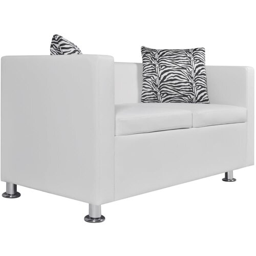 Maison Chic kavč - Sofa - Kanape dvosed umetno usnje bele barve, (21726882) Cene