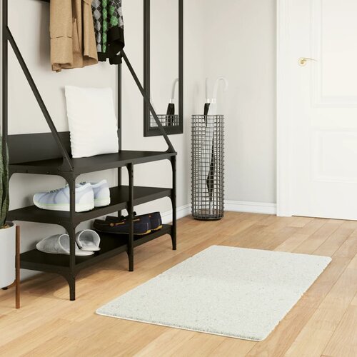 VidaXL Tepih OVIEDO kratkih vlakana krem 60 x 110 cm Slike