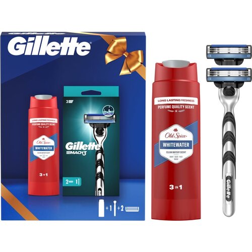 Gillette Whitewater + Mach3 Gift Set darilni set za mo&amp;scaron;ke Slike