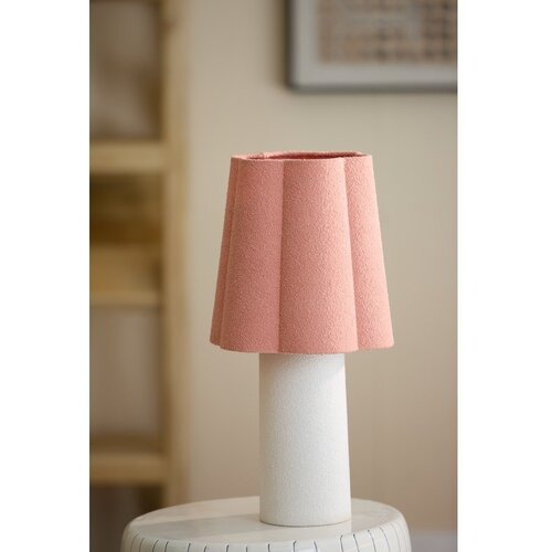 Light &amp;amp; Living Rožnato-oranžna/kremno bela namizna svetilka s tekstilnim senčilom (vi&amp;scaron;ina 50 cm) Musaby &amp;ndash; Slike
