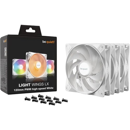 BE QUIET "120mm Be Quiet! LIGHT WINGS LX PWM high-speed White Triple-Pack" Cijene