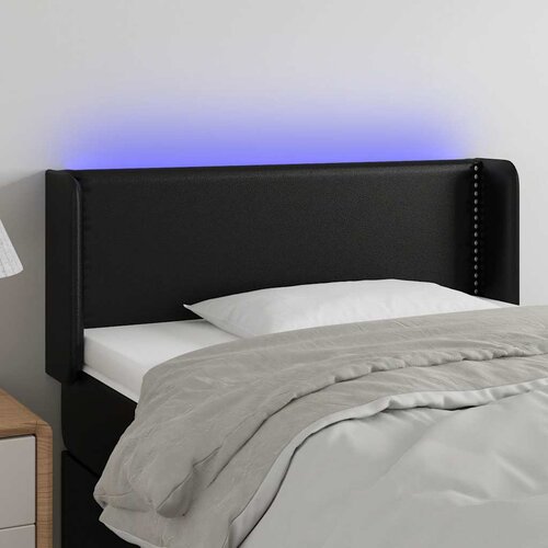  LED uzglavlje crno 93x16x78/88 cm od umjetne kože Cijene