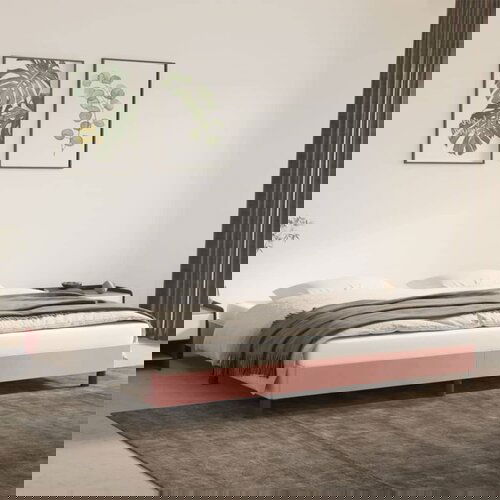VidaXL okvir za krevet ružičasti 200x200 cm bar&amp;scaron;unasti Slike