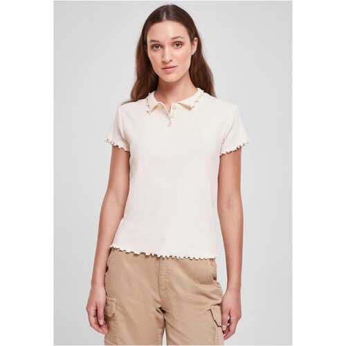 UC Ladies Ladies Rib Polo Tee whitesand Slike