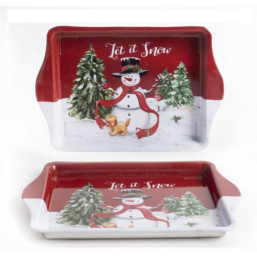  Novogodišnja metalna tacna Cene