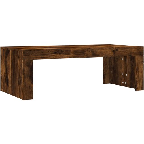 Maison Chic Klubska mizica - kavna mizica - Nizka mizica dimljeni hrast 102x50x36 cm inženirski les, (21753680) Slike