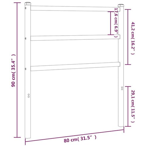  Metalno uzglavlje bijelo 75 cm Slike