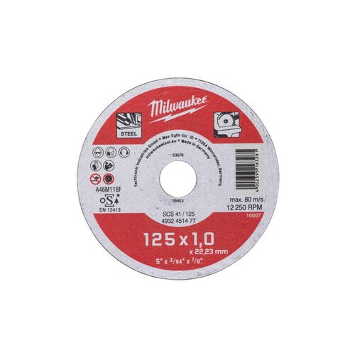  Milwaukee Set diskova za sečenje metala Contractor 125 x 1 mm 4932451478 Cene
