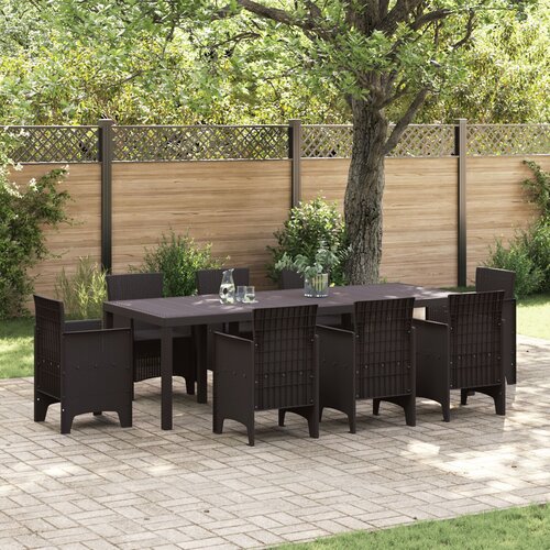 VidaXL Vrtni stol smeđi 250x100x73 cm Polipropilen, Vrtni stol smeđi 100x100x73 cm Polipropilen, Vrtni stol smeđi 150x100x73 cm Polipropilen Slike