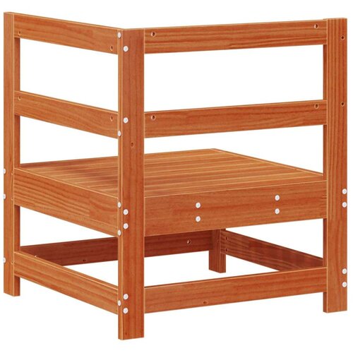  Vrtni kutni kauč Masivna borovina Vosak Smeđa 62 x 62 x 70 5 cm - Smolasto smeđe drvo kutna sofa Slike