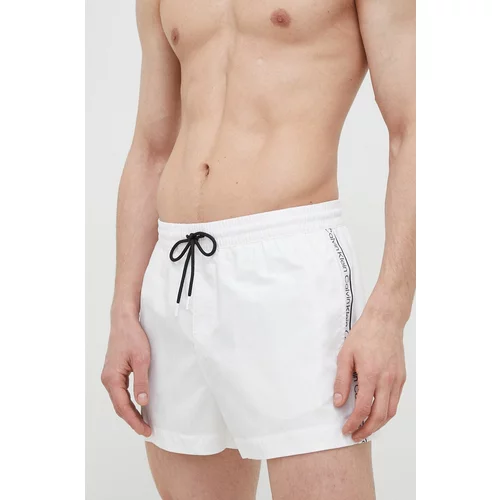 Calvin Klein Kopalne kratke hlače bela barva