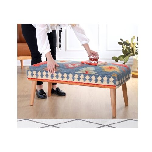 Atelier Del Sofa klupa Beshir, 91x46x42 cm, Plava Slike