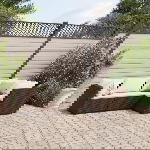vidaXL 4-dijelna vrtna garnitura od poliratana s jastucima smeđa Cene
