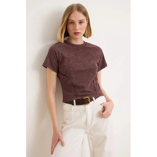 TRENDYOLMILLA Ženska majica TWOSS26TS00246, Braon Cene