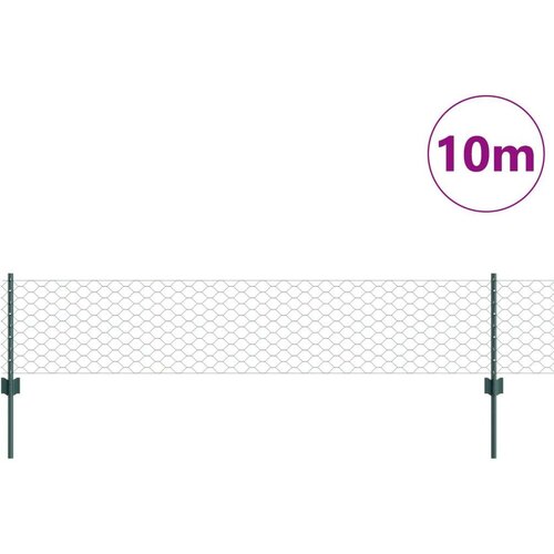  Ograde Stabljike 5 kom U-kanal Zelena 40 cm Čelik &amp;Scaron;esterokutna ograda Zelena 0.4x10 m Čelik Slike