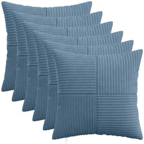  Presvlaka za jastuk 6 pcs ALMELO Plava 45 x 45 cm Kord Cene