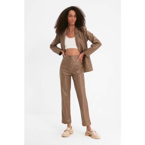 Trendyol Mink Straight Cut Trousers Cene