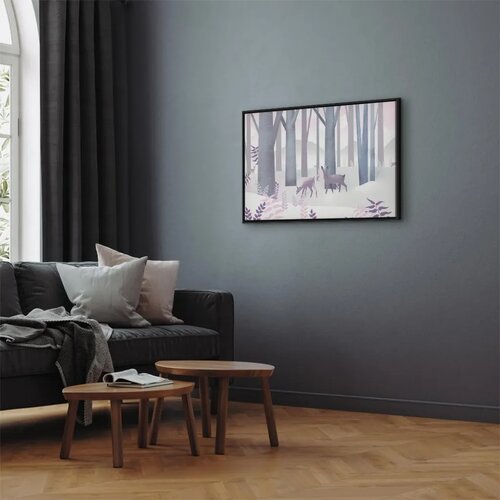  Slika - Fairy-Tale Forest (1 Part) Vertical - Second Variant 120x80 U crnom drvenom okviru Slike