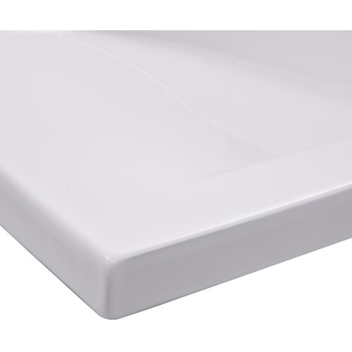  Ugradbeni umivaonik 101 x 39,5 x 18,5 cm keramički bijeli Slike