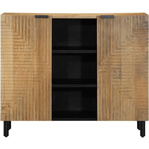  Komoda smeđa 90x33x75 cm Puno drvo Mango Slike