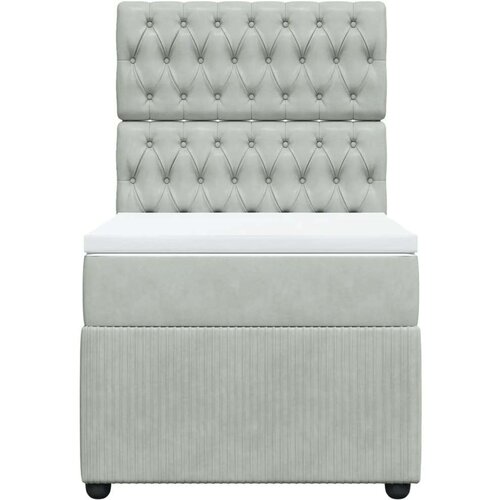 VidaXL box spring krevet s madracem svjetlosivi 90x190 cm bar&amp;scaron;unasti Slike