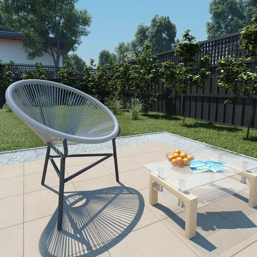 The Living Store Vrtni lunast stol iz poli ratana sive barve - Lunast Stol, (21469592) Slike