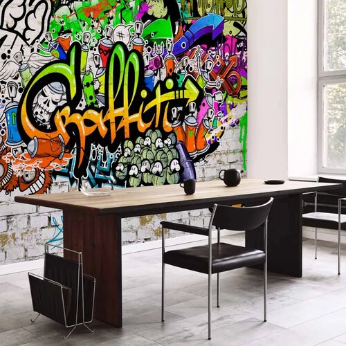  Foto tapeta - Graffiti on the Wall 500x350 Vodootporna Cene