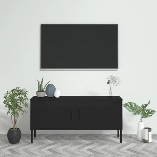 vidaXL tv ormarić crni 105 x 35 x 50 cm čelični