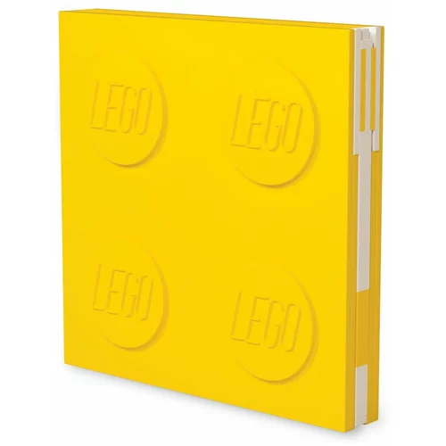 Lego Žuta četvrtasta bilježnica s gel kemijskom olovkom , 15,9 x 15,9 cm