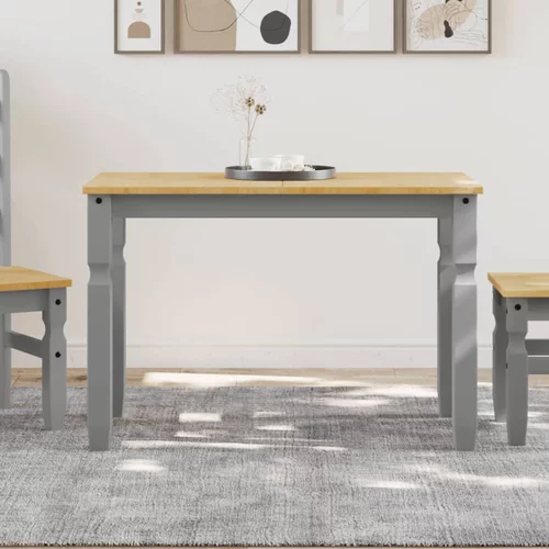  Blagovaonski stol Corona sivi 112x60x75 cm od masivne borovine