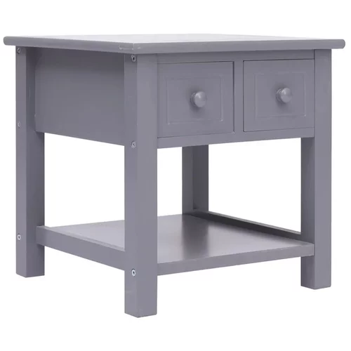  Stranska mizica siva 40x40x40 cm les pavlovnije