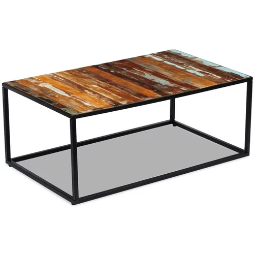  Klubska mizica iz trdnega predelanega lesa 100x60x40 cm