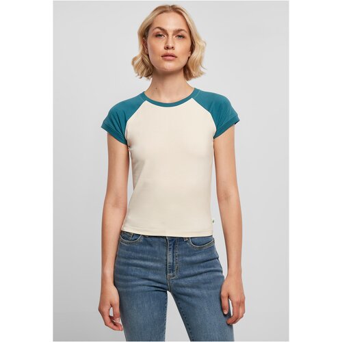 UC Ladies Ladies Organic Stretch Short Retro Baseball Tee whitesand/jasper Slike